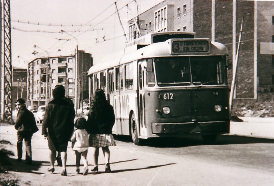 Troleibús de la linia 3, l'any 1968